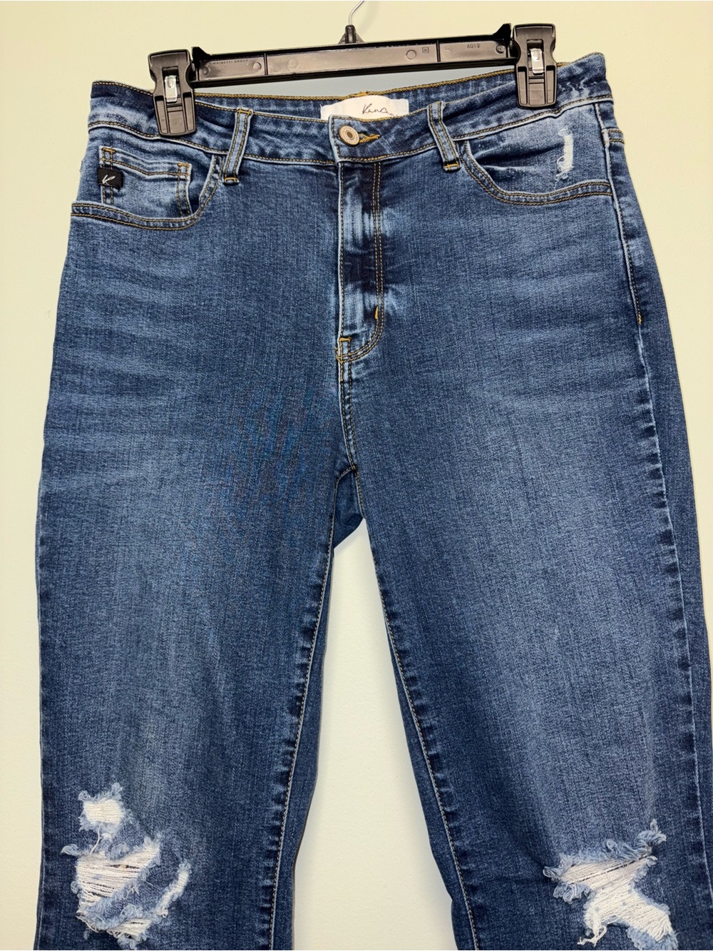 KanCan Distressed Dark Blue Flare Jeans Women’s 11/29 - Picture 2 of 11